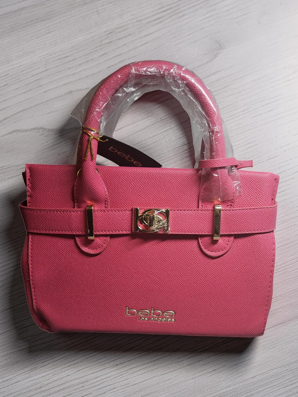 NWT bebe Pink (Orchid) Evie small Top-Handle Satchel